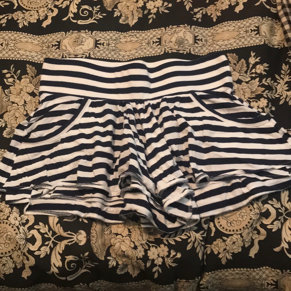 High waist nautical shorts